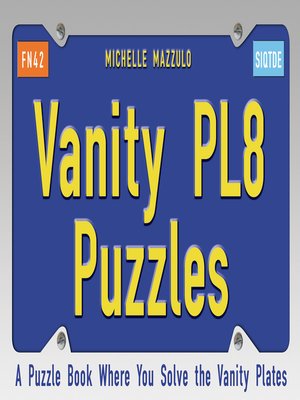 cover image of Vanity PL8 Puzzles